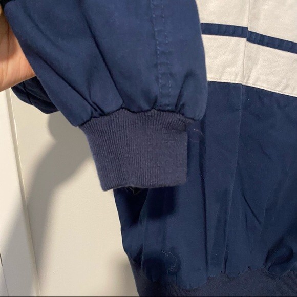 Vintage Christian Dior Jacket Monsieur Navy Blue White Track Bomber Windbreaker - Picture 10 of 10